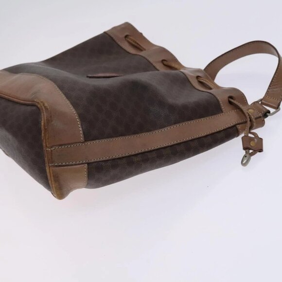 CELINE Macadam Canvas Shoulder Bag PVC Leather 2Set Brown Auth bs23540 - Picture 8 of 16